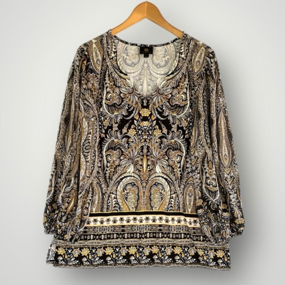 🎉5 for $45 🎉 JM Collection Top Blouse Shirt Size L